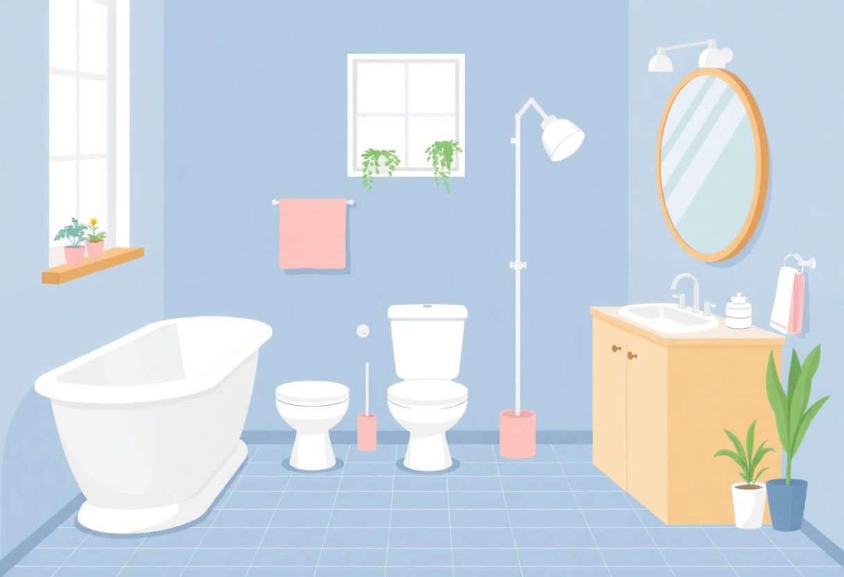 Calcolatrice e budget per rinnovare il bagno