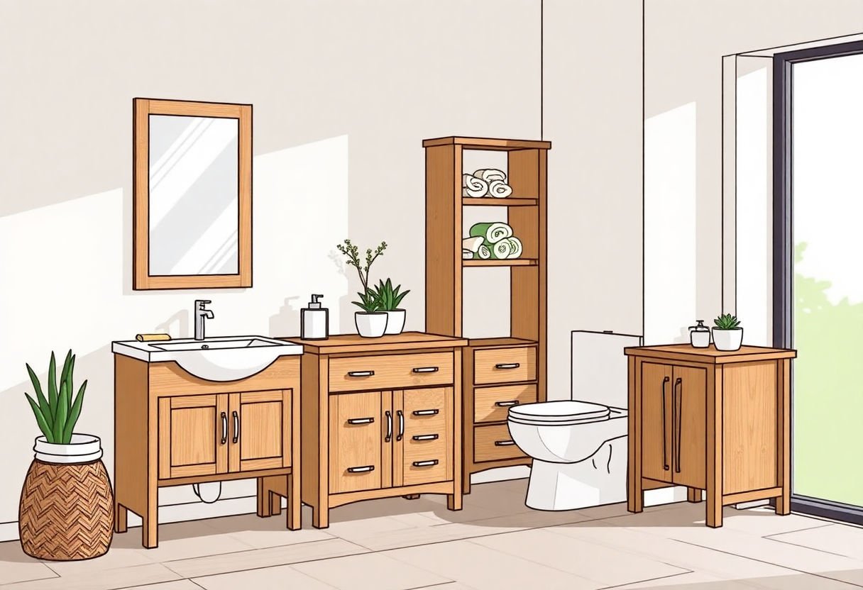 Mobili bagno in legno massello