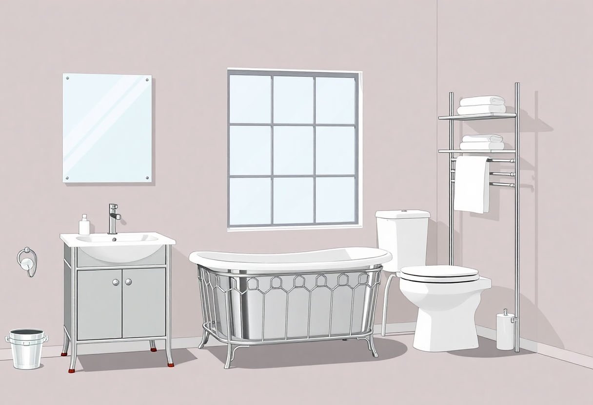Mobili bagno in metallo
