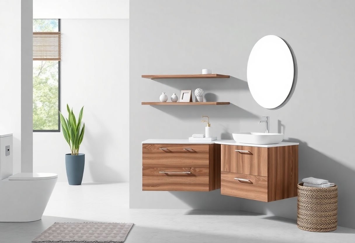 Mobili bagno con materiali compositi