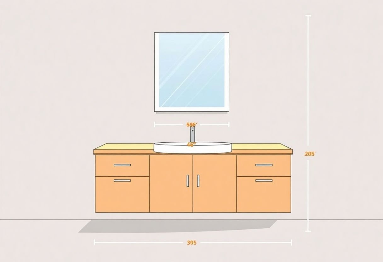 Misurazioni di un mobile bagno