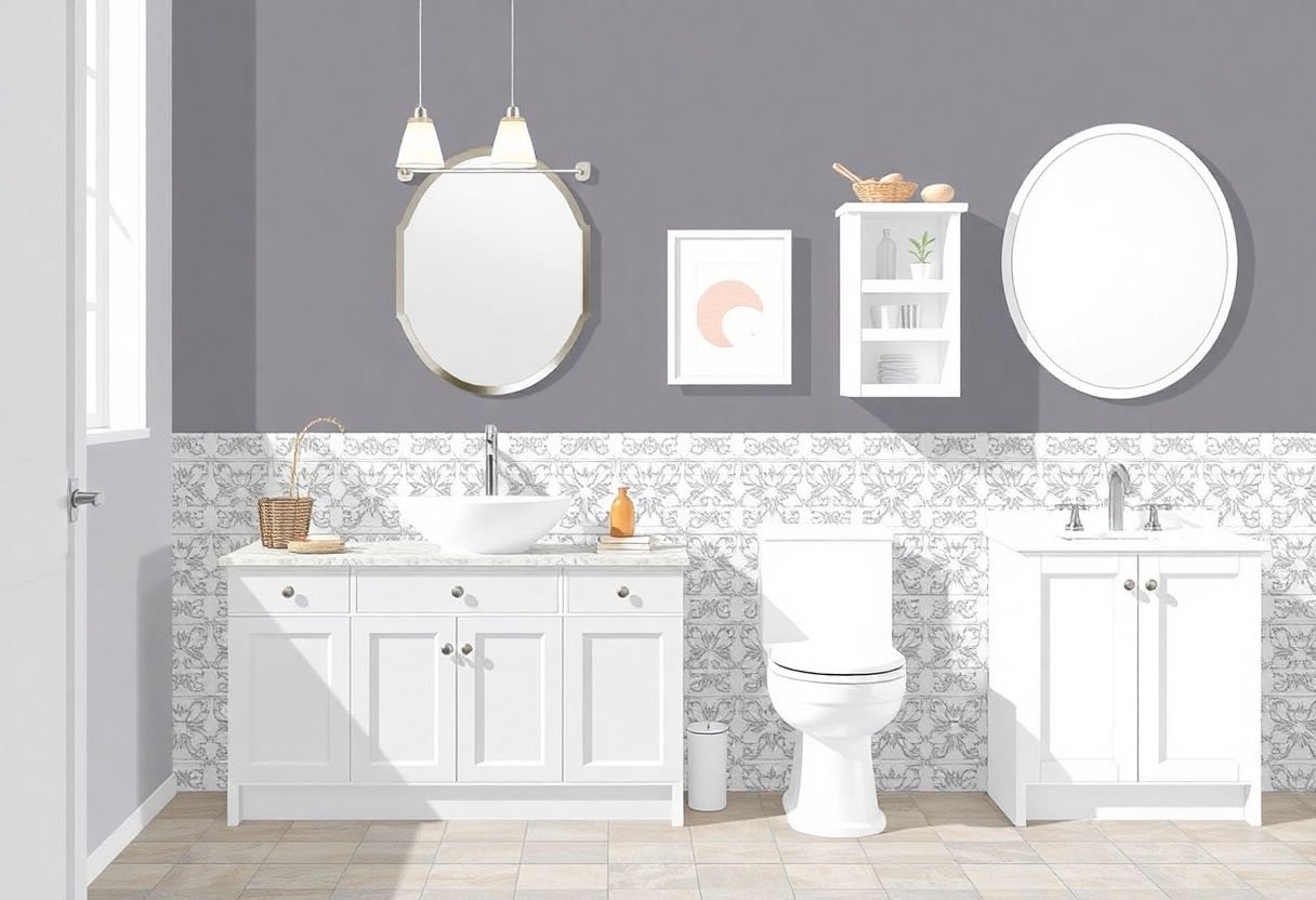 Diversi stili di mobili bagno