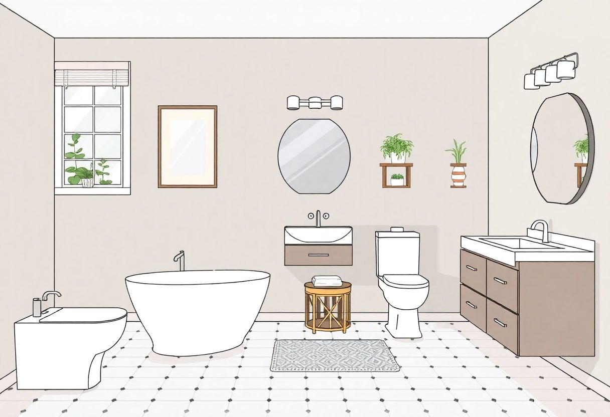 Varie opzioni di design per mobili bagno