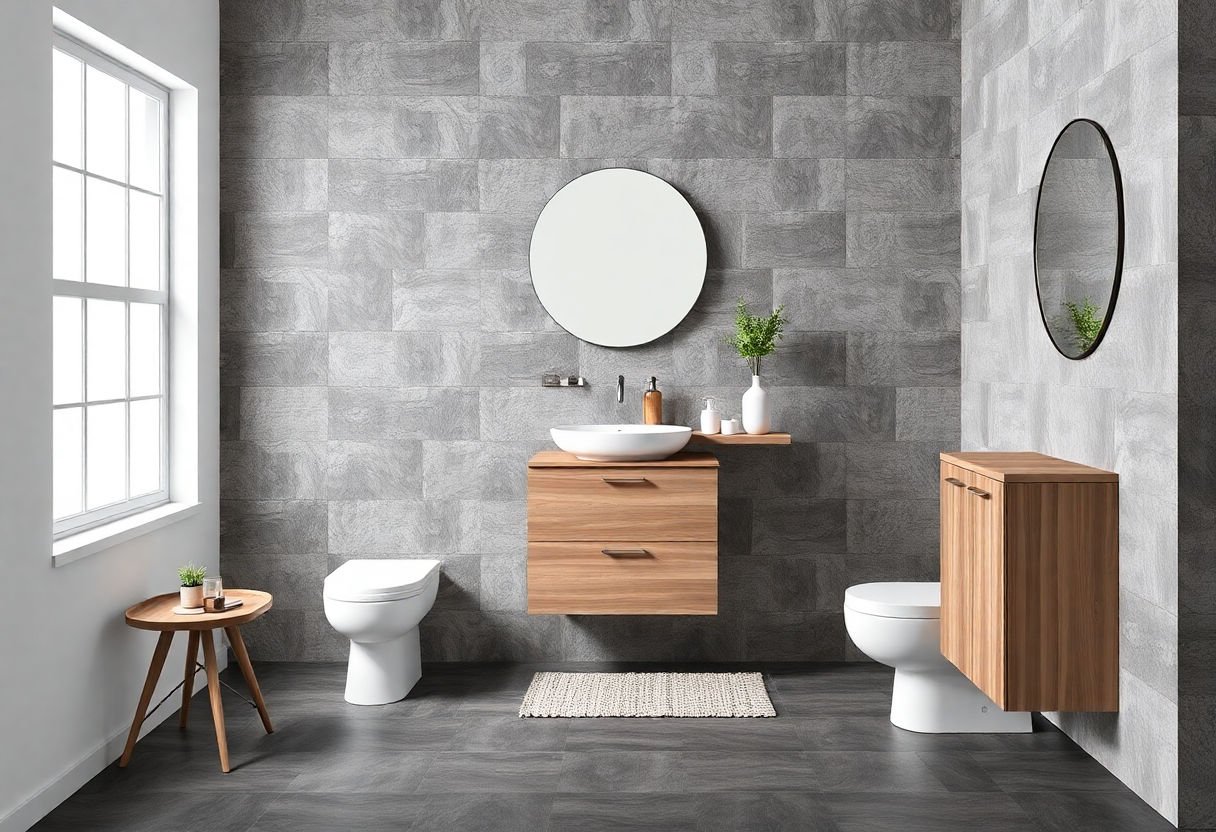Tipi di materiali per mobili bagno