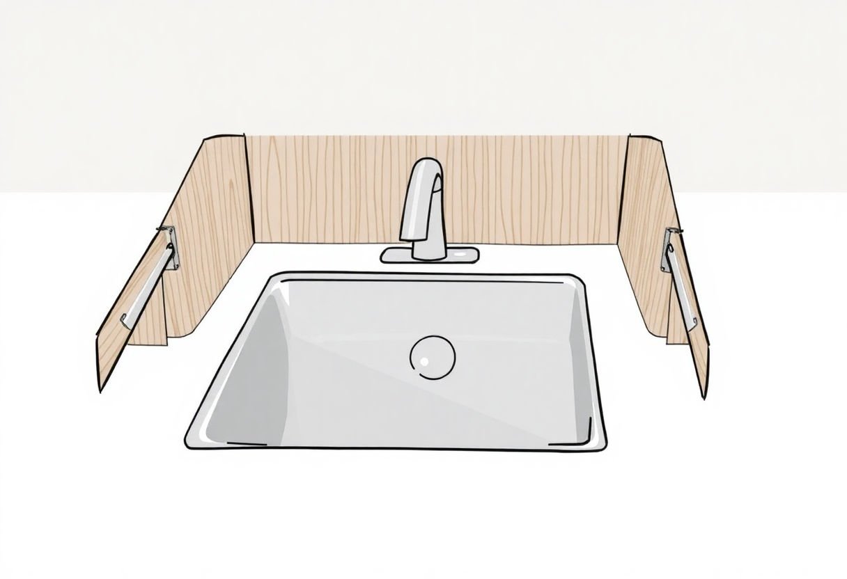 Dettagli di finitura mobile lavabo