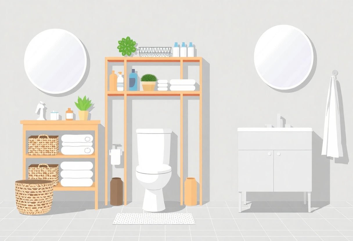 Functional bathroom storage solutions