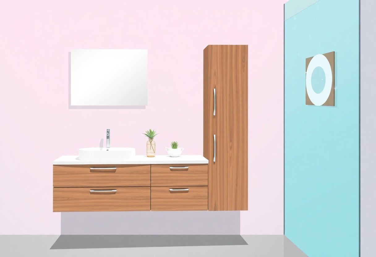 Mobili bagno moderni con doppio lavabo