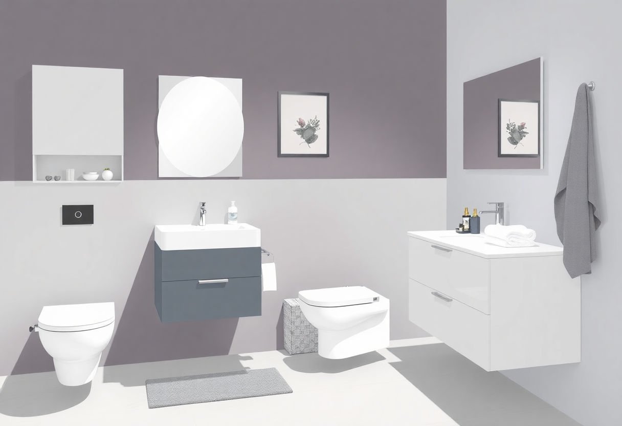 Bagno moderno arredato con mobili Mondo Convenienza