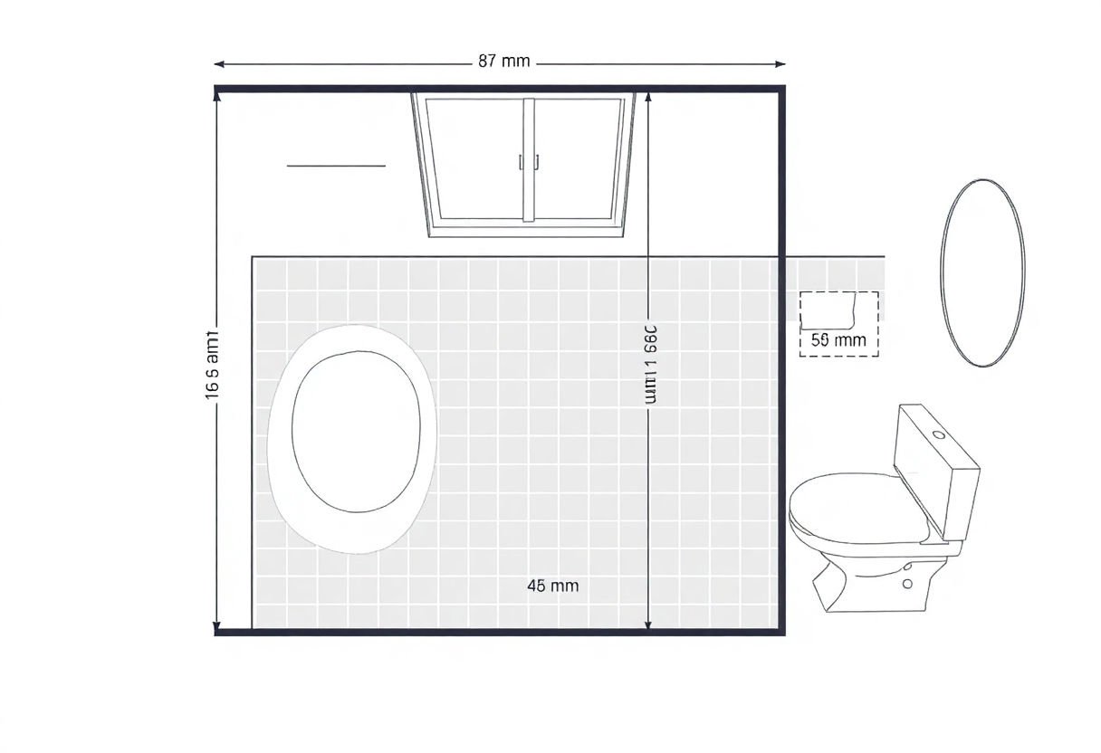 Piantina bagno con misurazioni